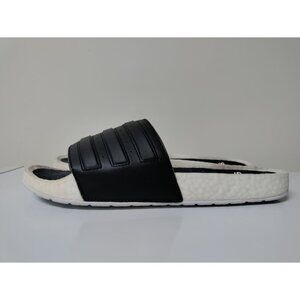 Size 13 - Adidas Adilette Boost Slides - White and Black - OG Colorscheme